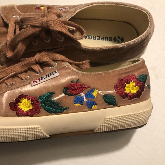 Superga floral print sneakers size 6 1/2 - Picture 3 of 16